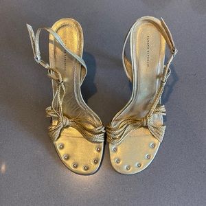 Banana Republic gold sandals